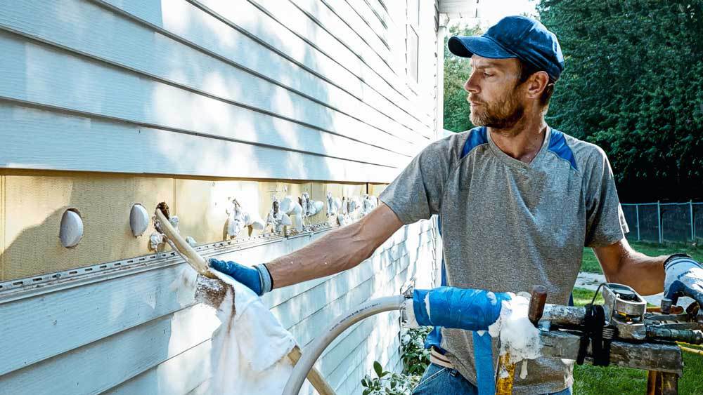 Adding Insulation to Exterior Walls Installing RetroFoam with