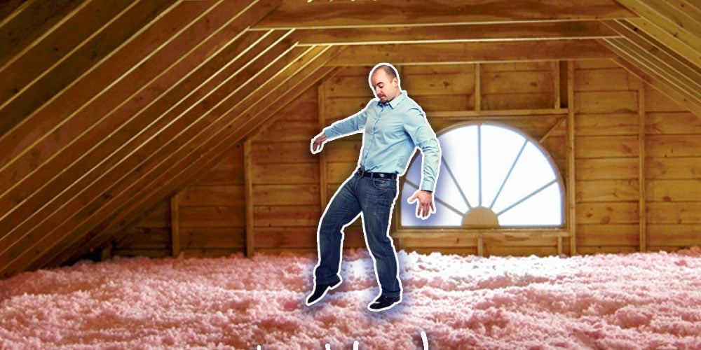 How to Walk in an Attic with Insulation on the Floor