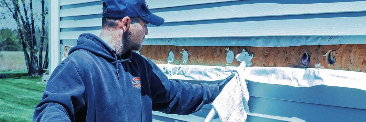 How RetroFoam Insulation is Installed into Exterior Walls with Vinyl and Aluminum Siding